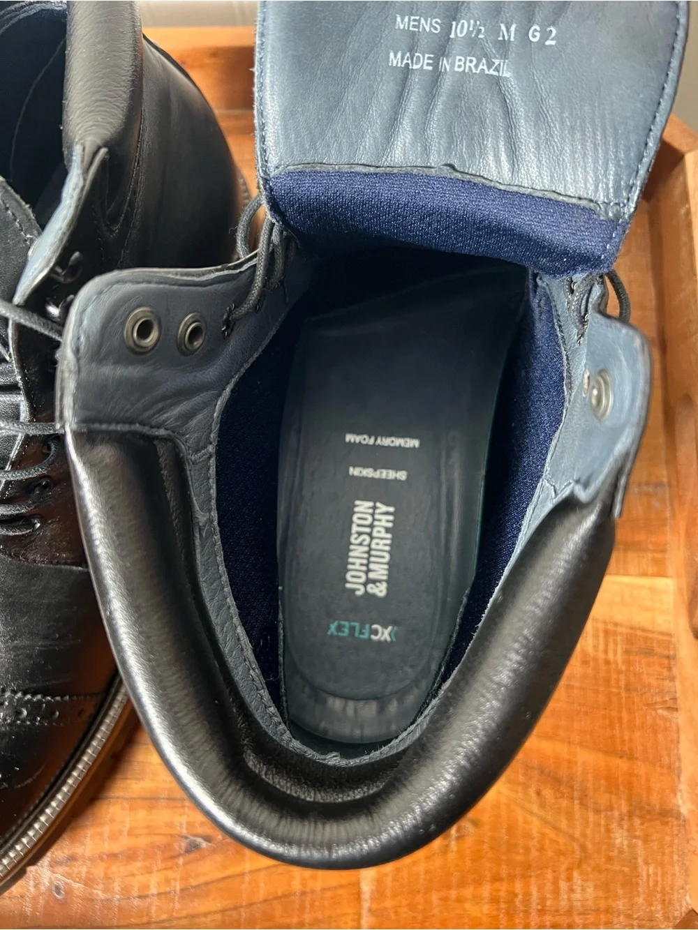 Johnston & Murphy Redding Cap Toe Boots Black size 10.5 M